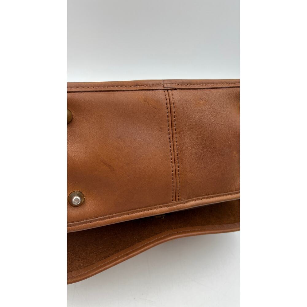 Vintage 90sCoach Stewardess Bag British Tan Leather Handbag Crossbody - Picture 10 of 13